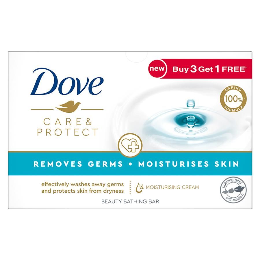 Dove Care Protect Bath Soap 100g( Buy 3 get 1 Free)